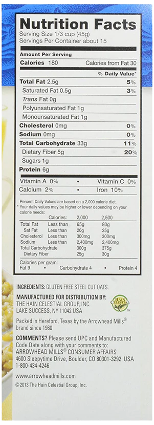Organic Gluten Free Steelcut Oats - Image 2