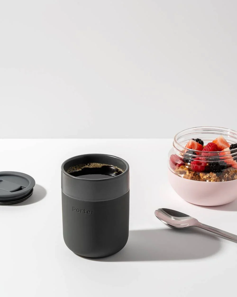 Ceramic Travel Mug - 12 oz - Charcoal - Image 3