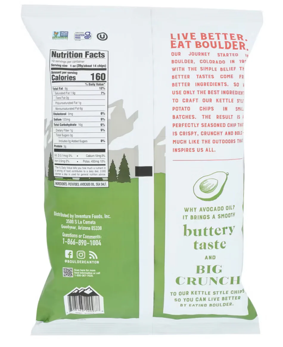 Avocado Oil Sea Salt Kettle Chips - Image 2