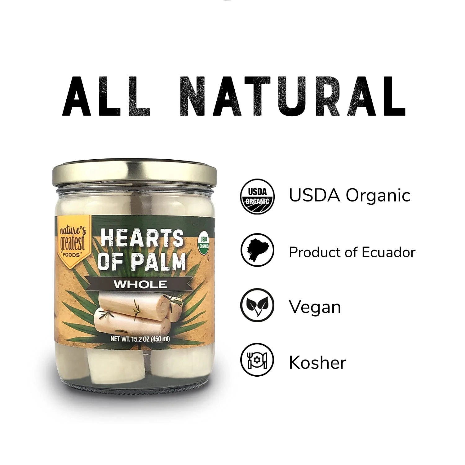 Organic Whole Hearts Of Palm - Image 2