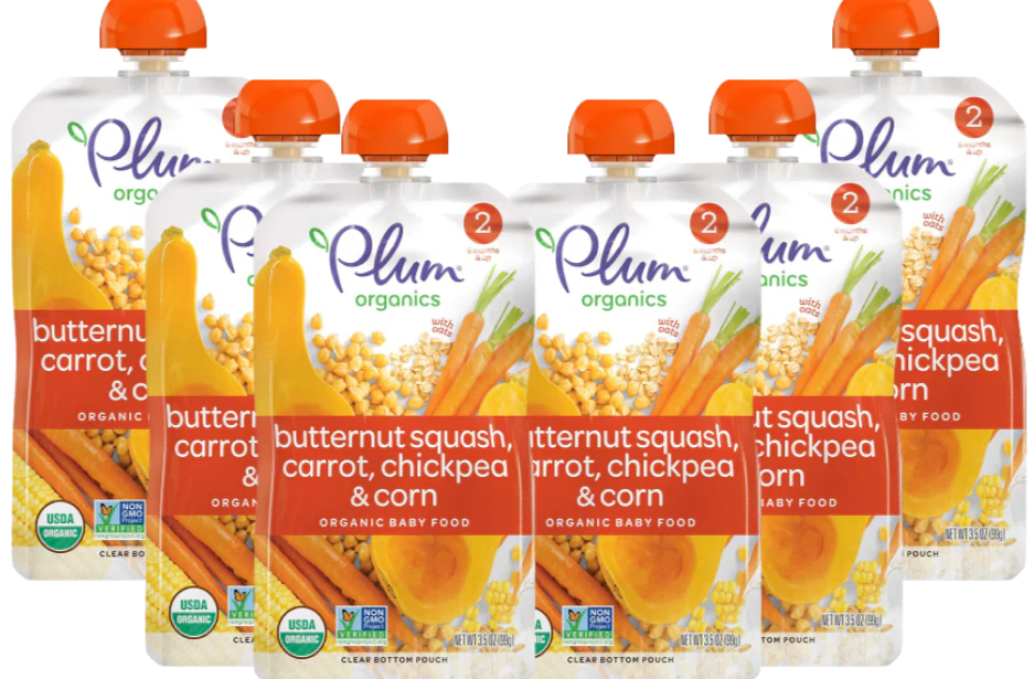 Butternut Squash Carrot Chickpea & Corn Baby Food Pouch