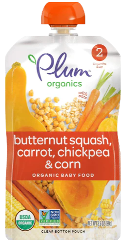 Butternut Squash Carrot Chickpea & Corn Baby Food Pouch - Image 2
