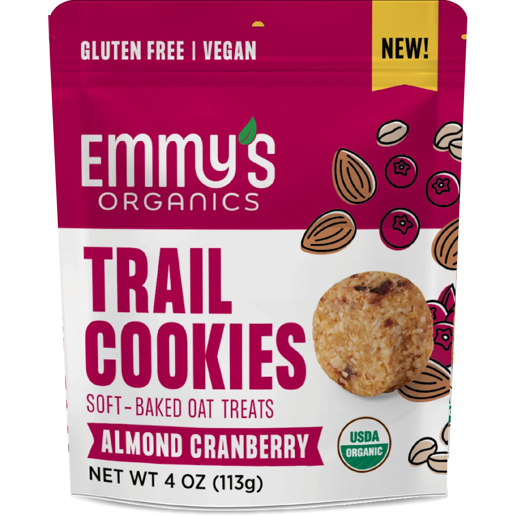 Organic Almond Cranberry Trail Cookies