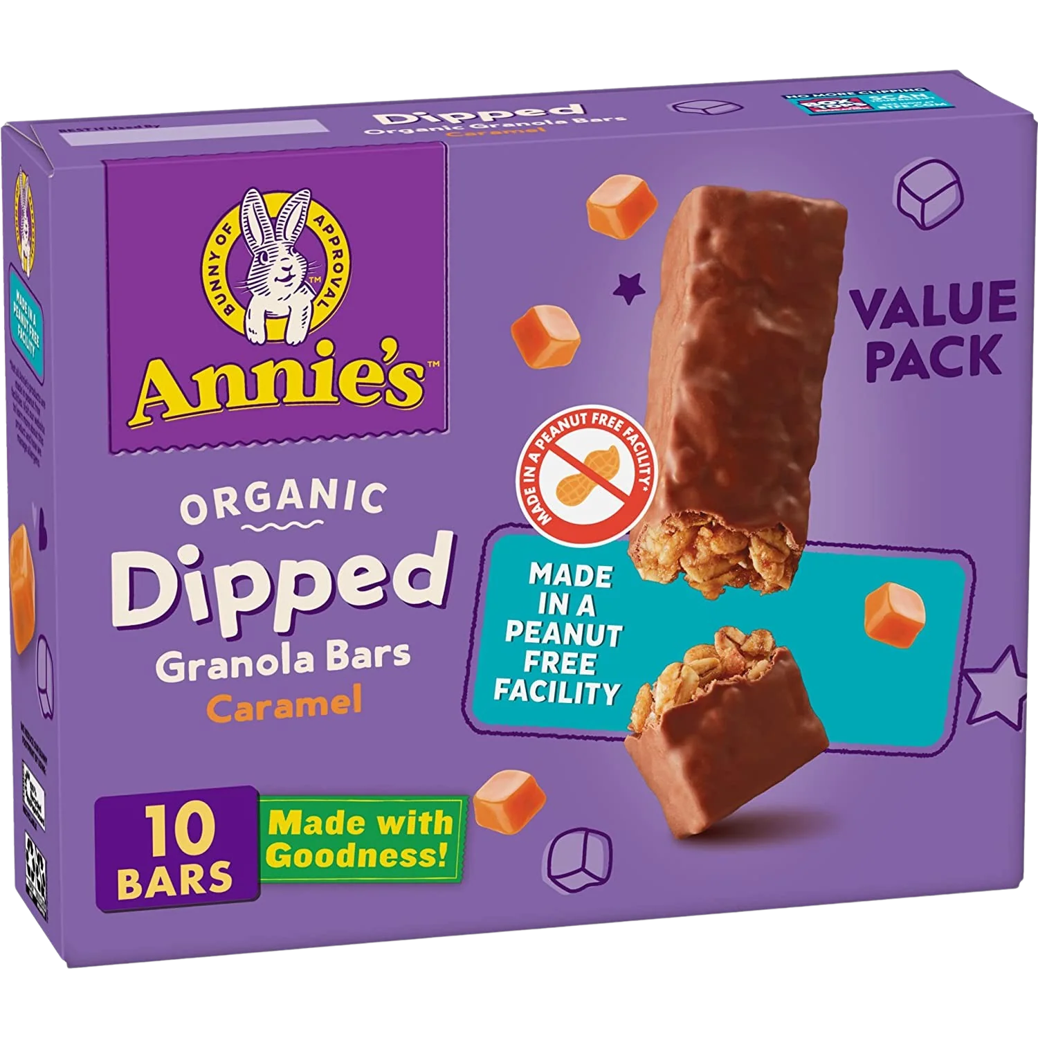 Organic Caramel Dipped Granola Bars (10 Count)