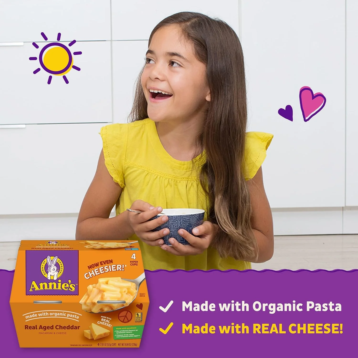 Aged Cheddar Microwavable Mac & Cheese (4 Pack) - Image 3
