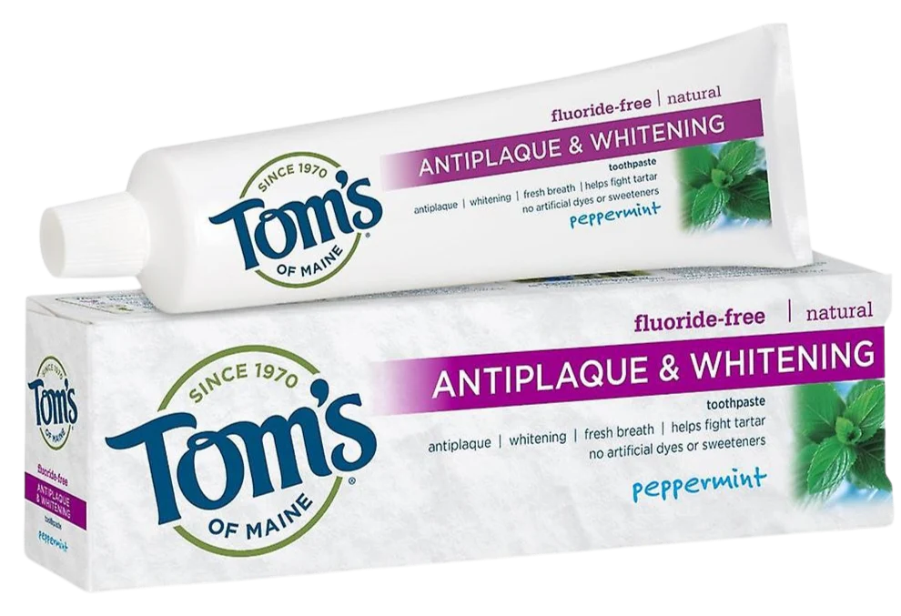 Antiplaque and Whitening Peppermint Natural Toothpaste