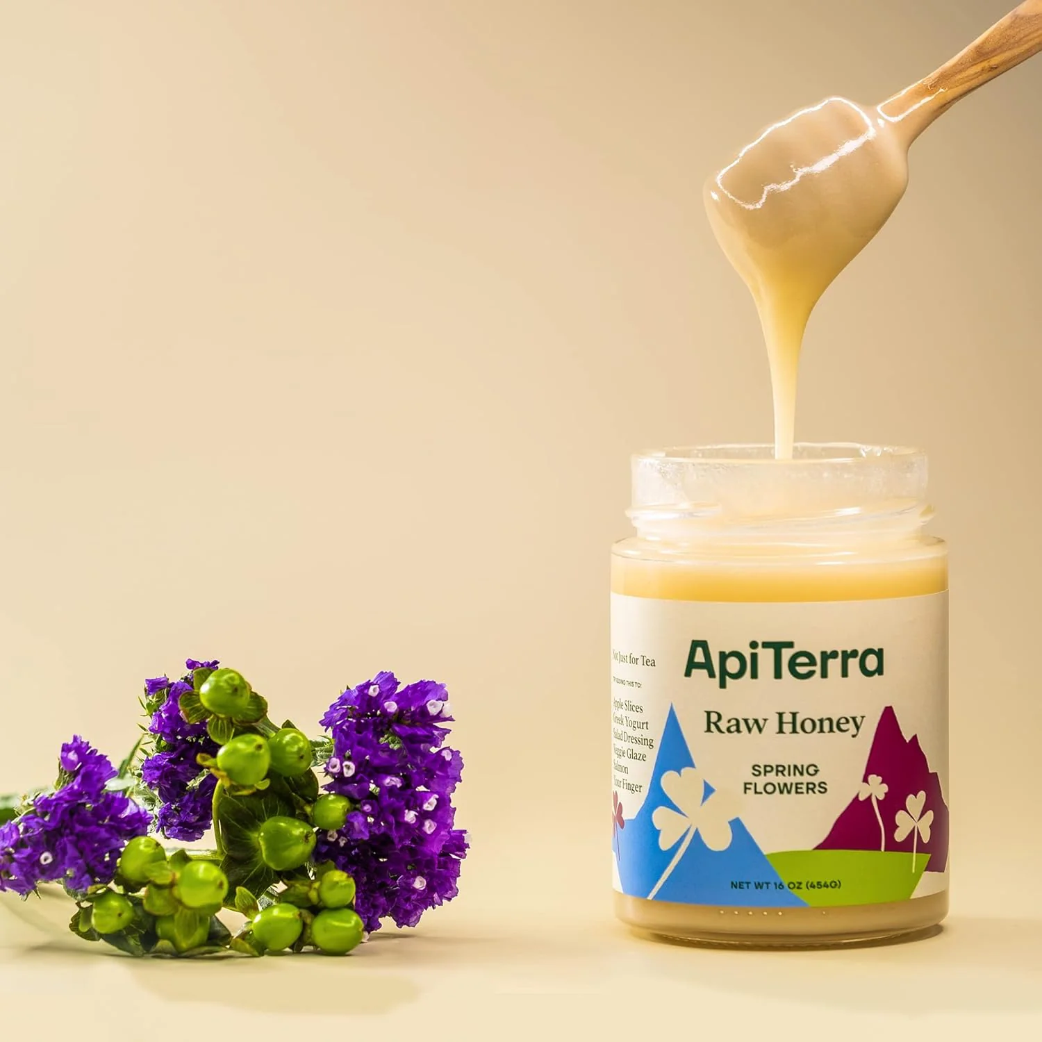 100% Pure Raw Honey Spring Flowers - Image 4