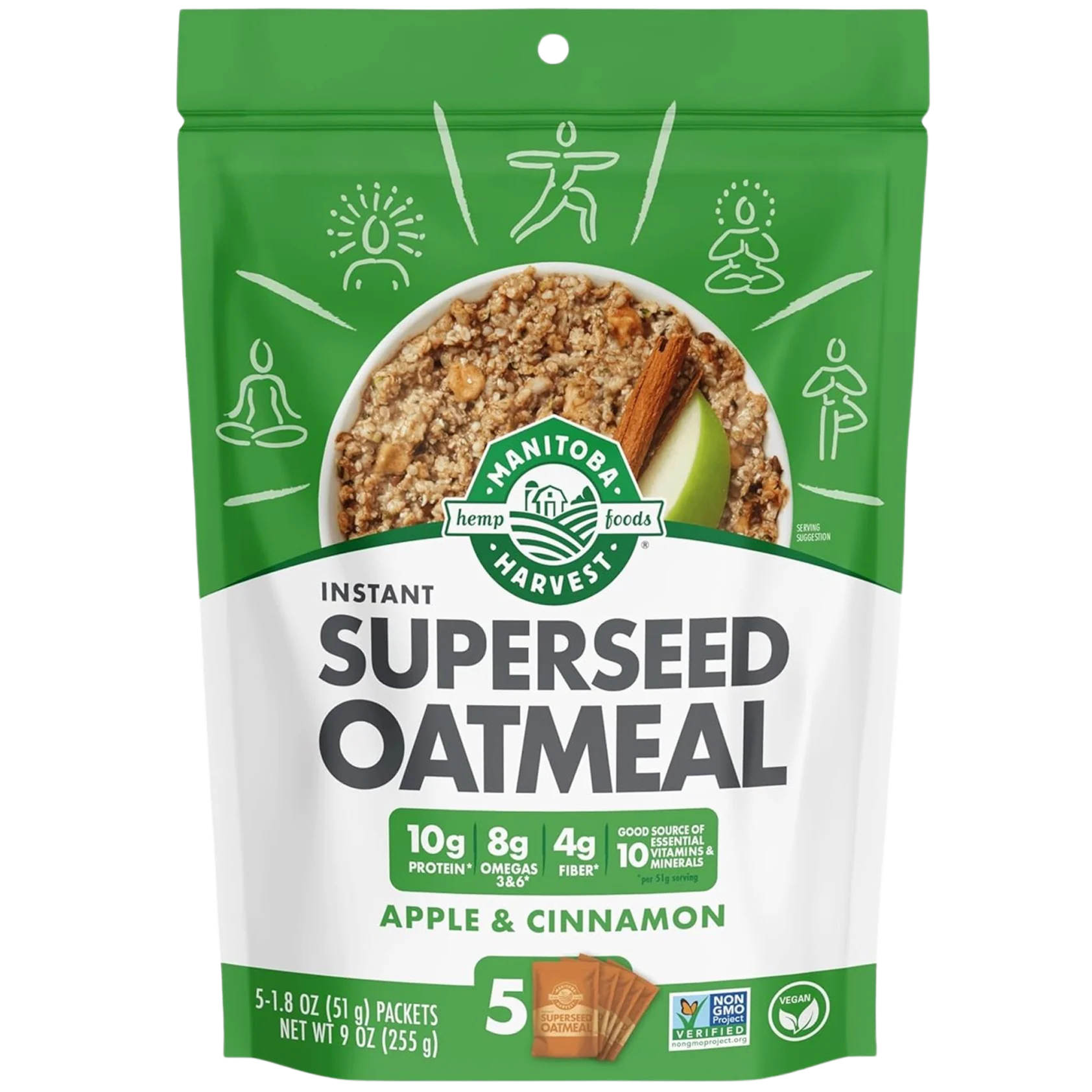 Apple And Cinnamon Instant Superseed Oatmeal