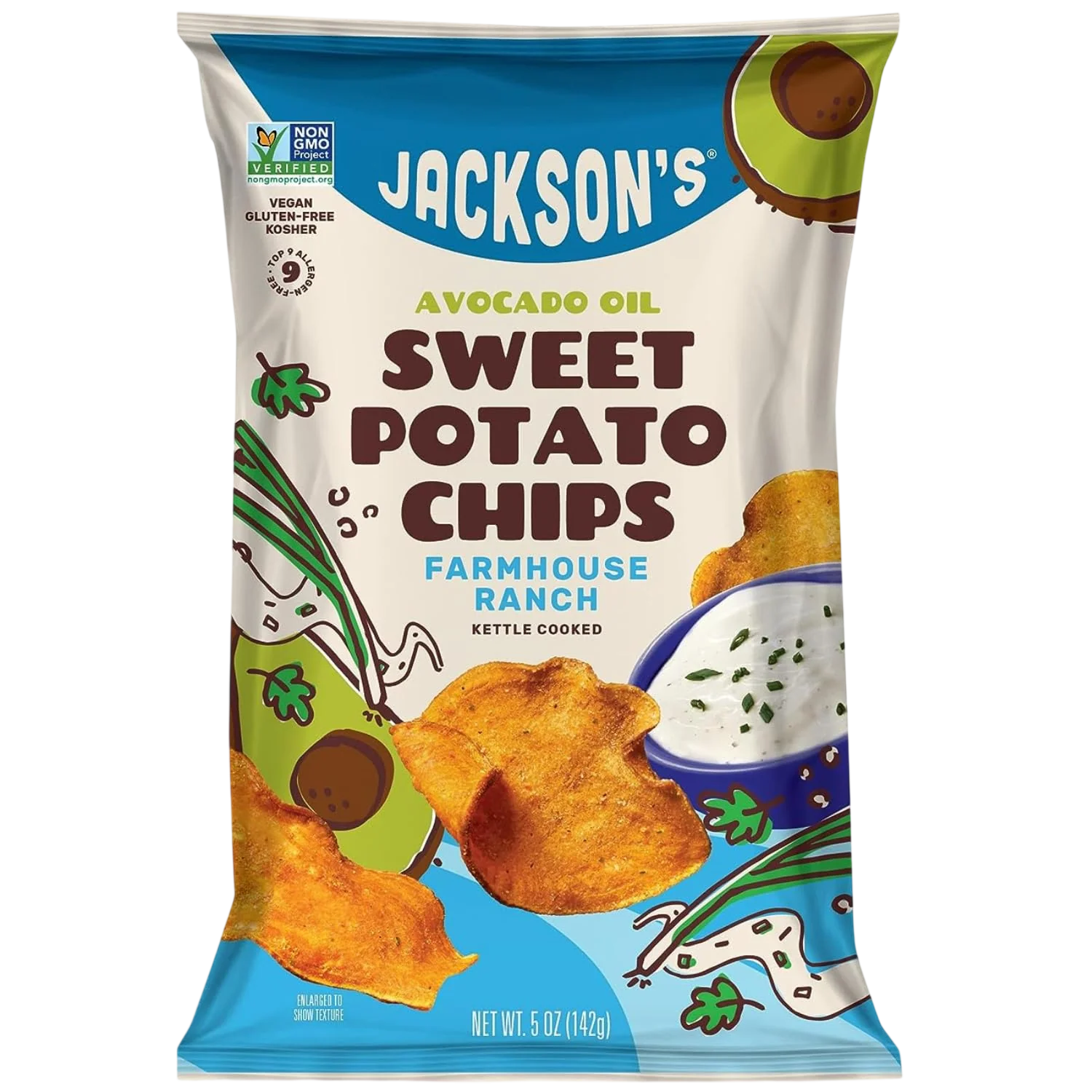 Avocado Oil Sweet Potato Chips - Farmhouse Ranch
