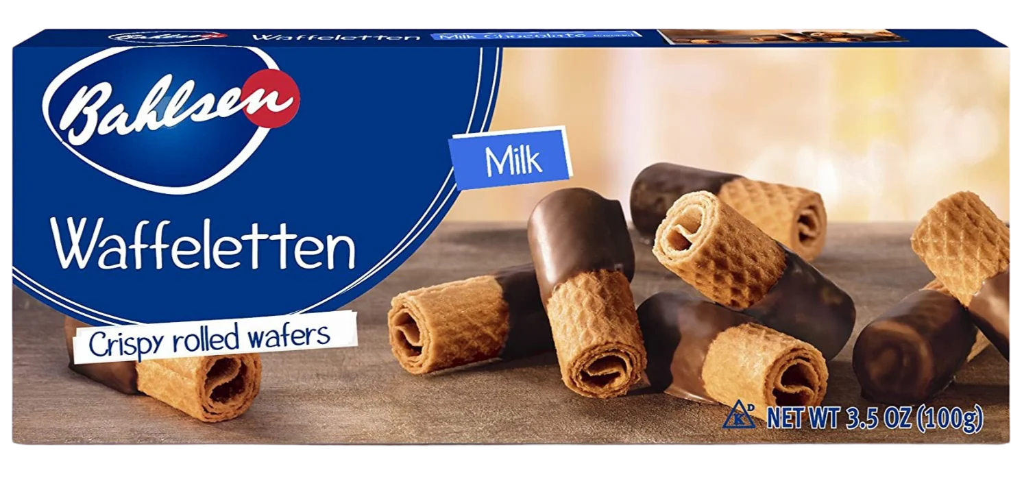 Dark Chocolate Rolled Wafers Cookies