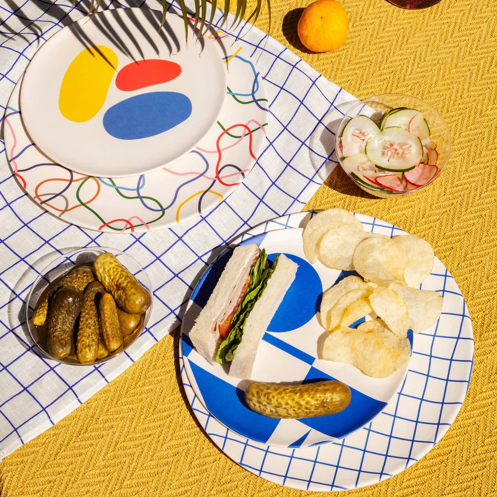 Bamboo Dinner Plate Set in Grid (4 CT) - Image 4