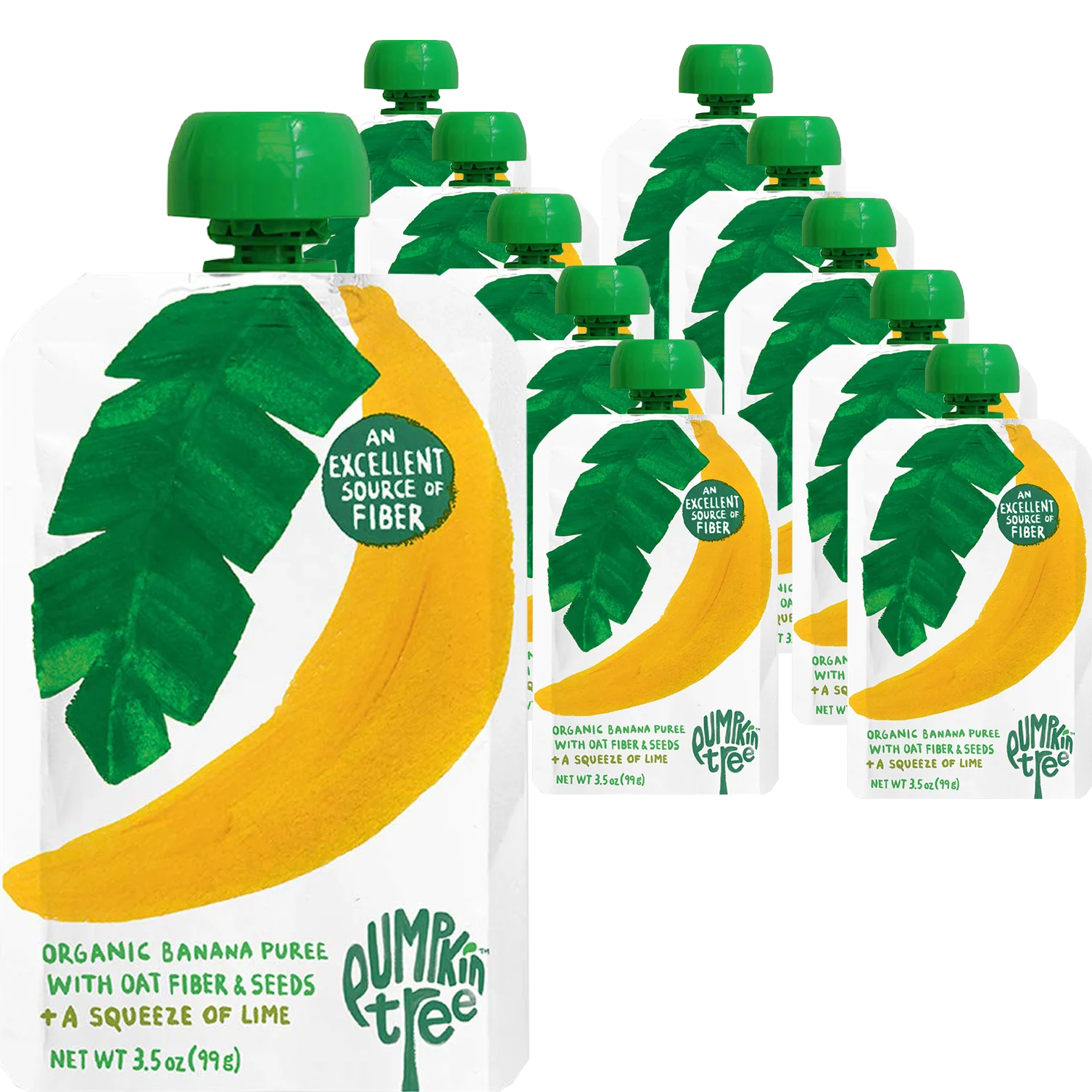 Banana Puree with Oat Fiber & Seeds + A Squeeze of Lime (10 Pack)