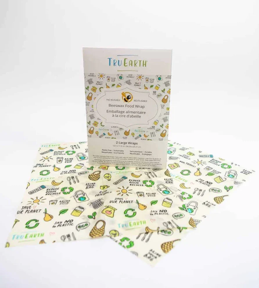 Beeswax Food Wrap Eco Print - 2 Large - Image 2