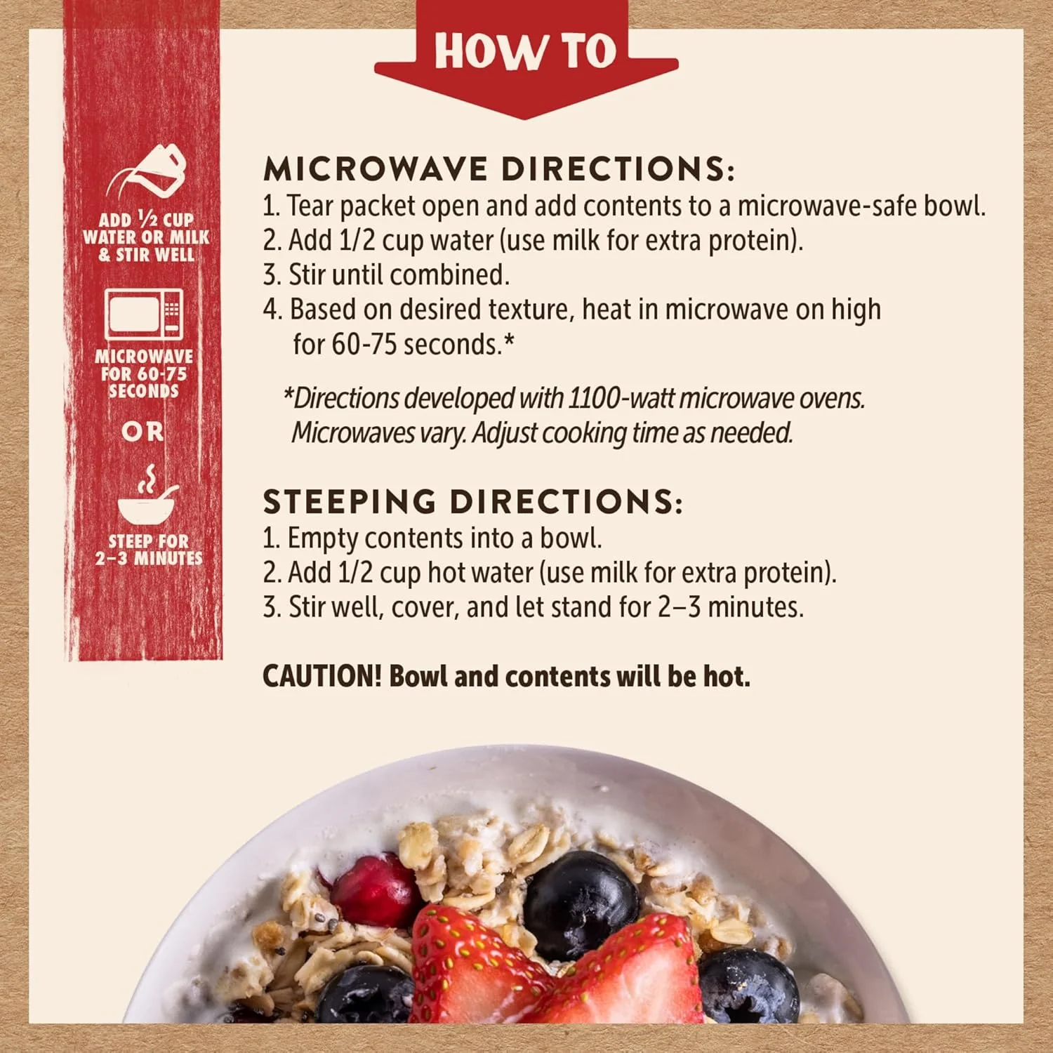 Berries & Cream Oatmeal Packets (4 CT) - Image 3