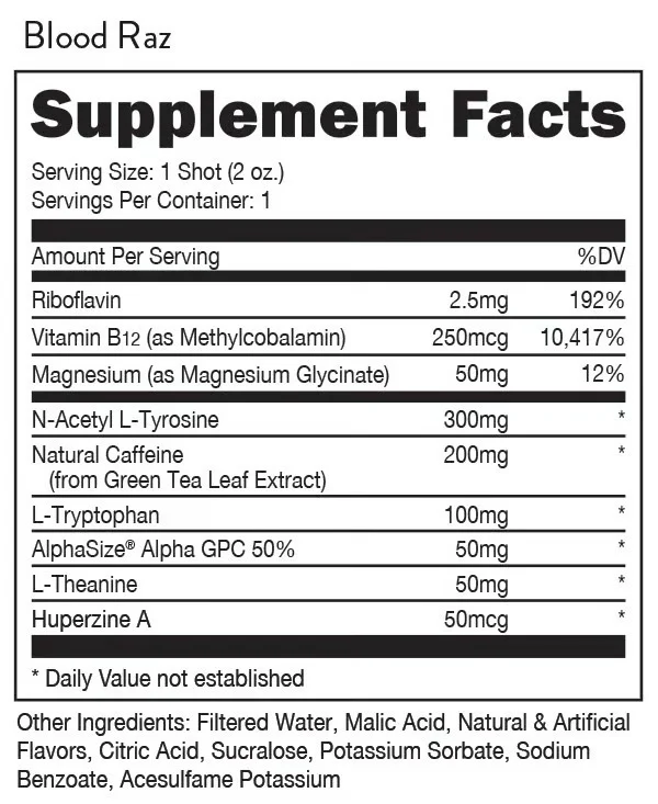 Blood Raz Energy Shot (12 Pack) - Image 4