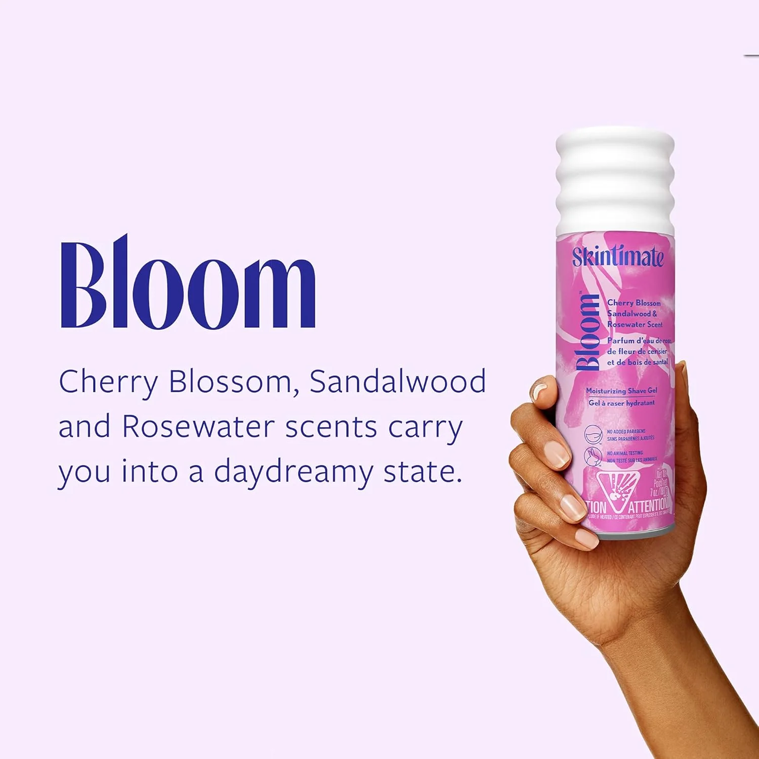Bloom Moisturizing Shave Gel - Cherry Blossom, Sandalwood & Rosewater Scent - Image 4