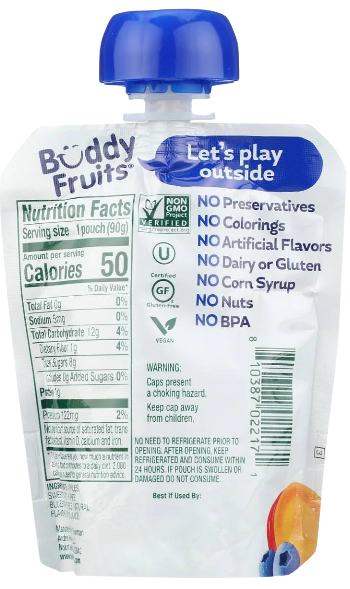 Blueberry, Sweet Potato & Apple Pouches (4 CT) - Image 3