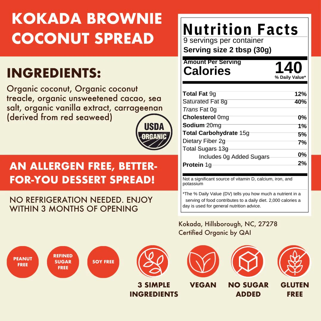 Brownie Organic Coconut Spread - Image 4