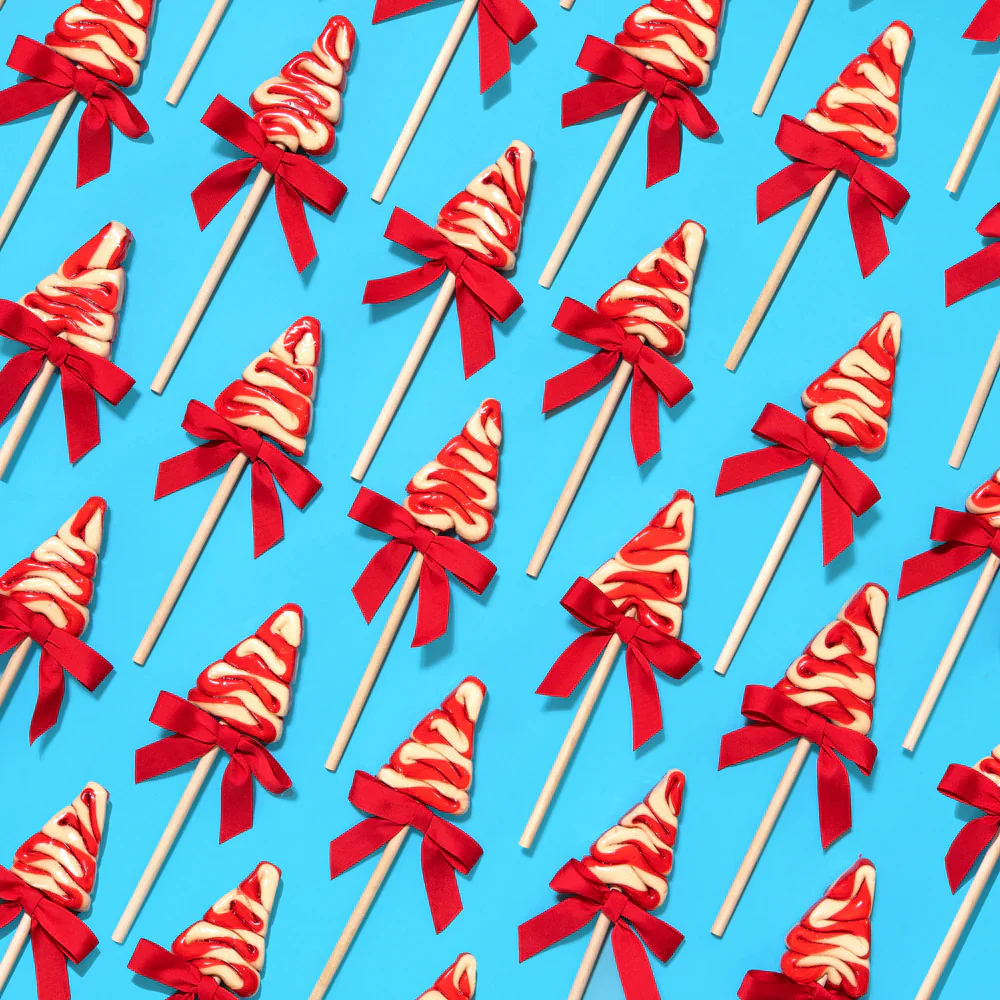 Organic Candy Cane Tree Lollipop - Image 2
