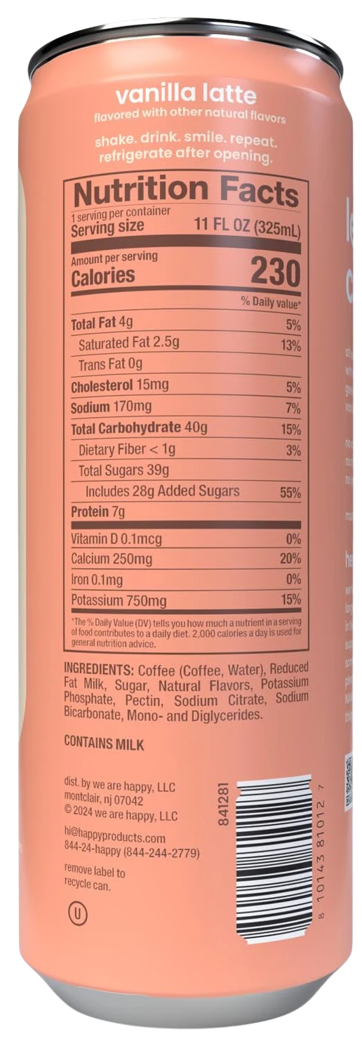 Canned Vanilla Latte (12 Pack) - Image 3