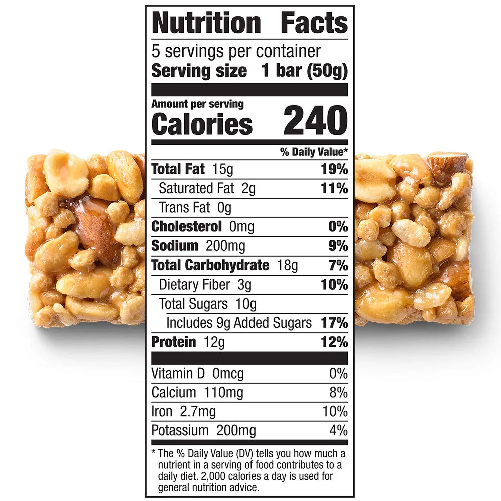 Orgainc Plant Protein Honey Roasted Nut Bars (5 Bar) - Image 2