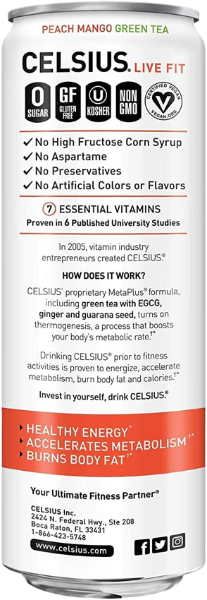 Peach Mango Green Tea Energy Drink - Image 3