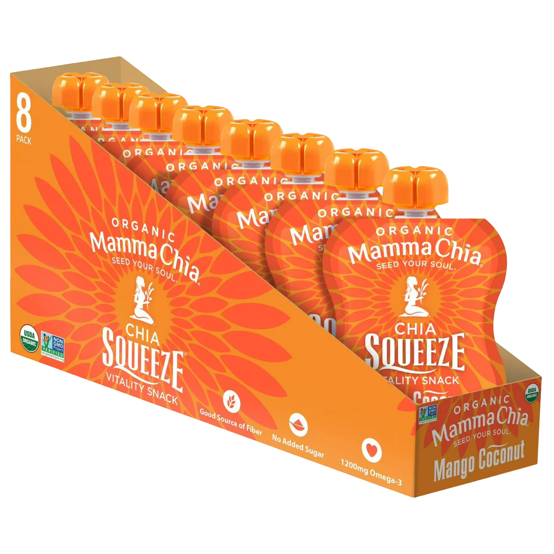 Chia Squeeze Vitality Snack - Mango Coconut (8 Pack)