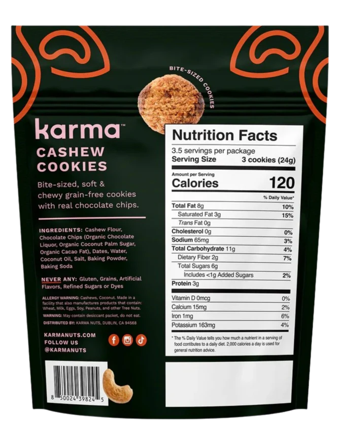 Chocolate Chip Cashew Cookie Bites (6 Pack) - Image 3