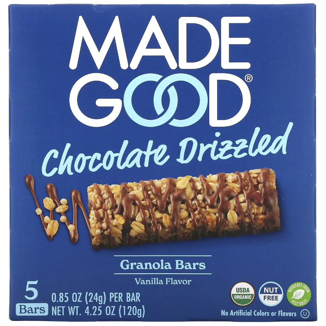 Chocolate Drizzled Vanilla Granola Bars (5 CT)