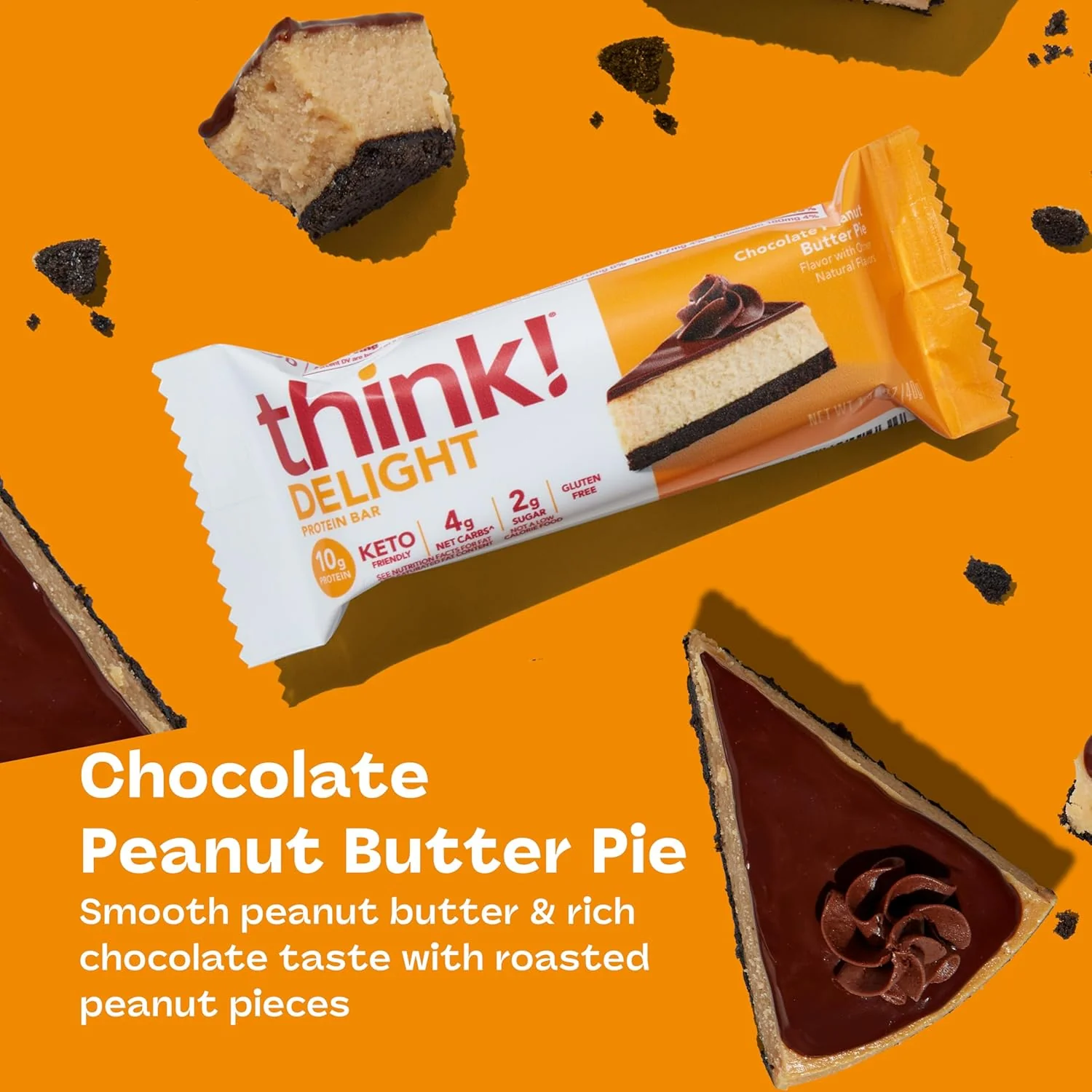Chocolate Peanut Butter Pie Keto Protein Bar - Image 4