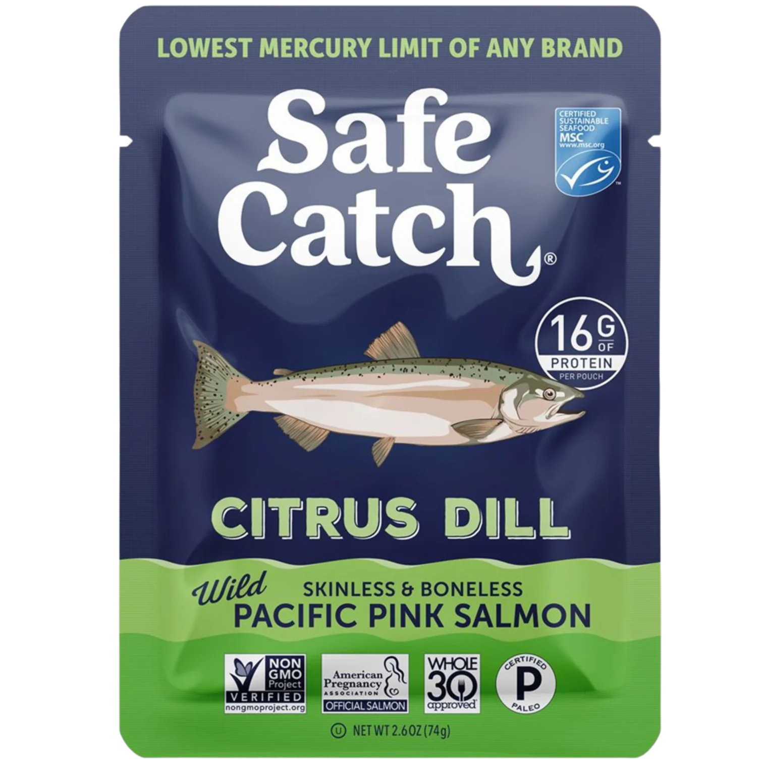 Citrus Dill Skinless & Boneless Wild Pacific Pink Salmon (12 Pack) - Image 2