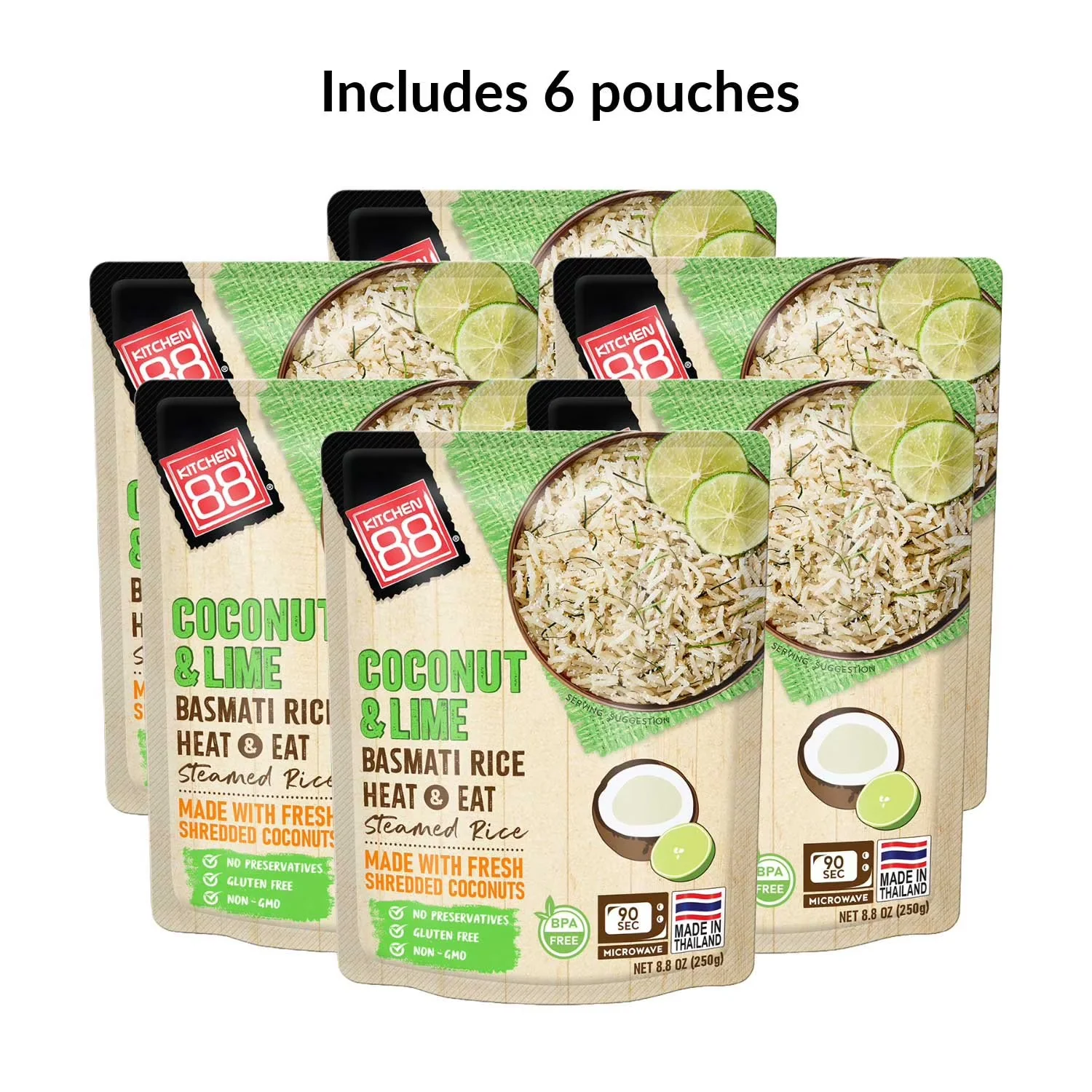 Kitchen 88 Coconut Lime Rice (6 Pack) - Image 3