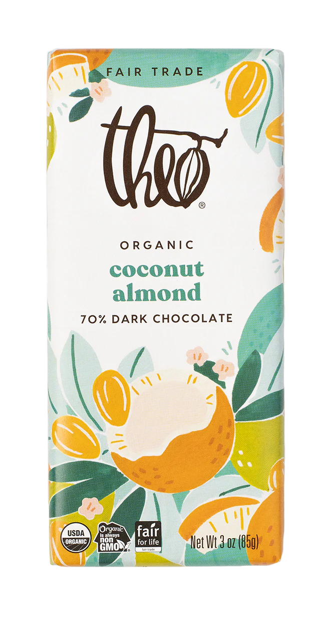 Coconut Almond 70% Dark Chocolate Bar