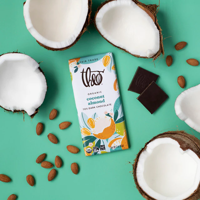 Coconut Almond 70% Dark Chocolate Bar - Image 2