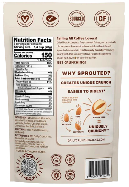 Coffee and Coconut Sprouted Nut Mix - Image 2