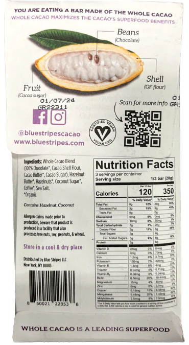 Cold Brew Coffee Whole Cacao Chocolate Bar - Image 2