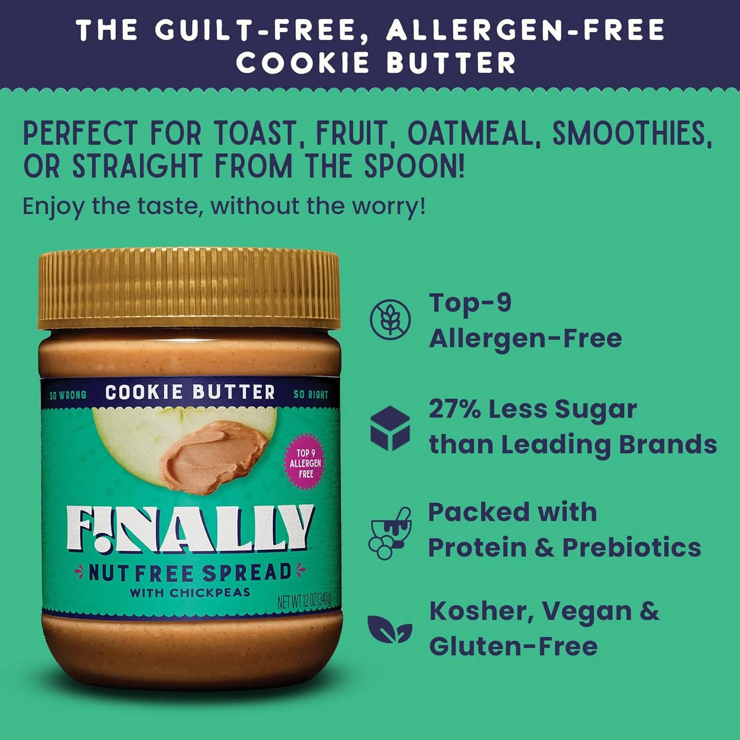 Cookie Butter Nut Free Spread with Chickpeas - Image 3