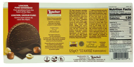 Tortina Dark Hazelnut Cookie - Image 3