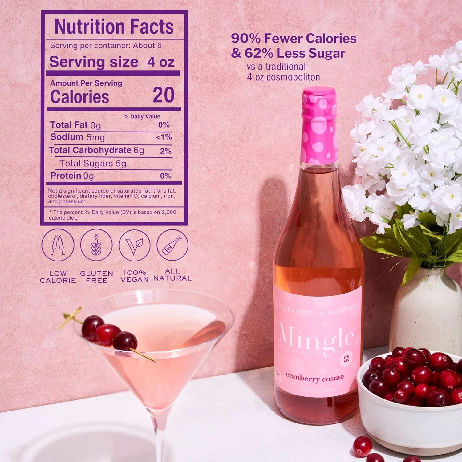 Cosmo Cranberry Non-Alcoholic Drink - Image 4