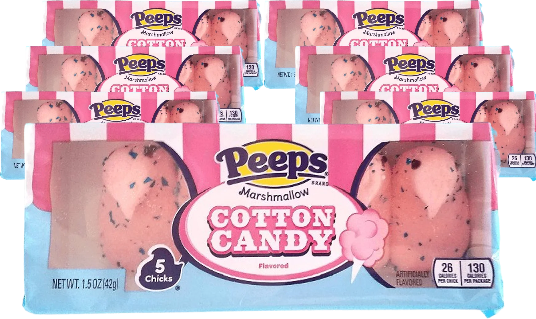 Cotton Candy Flavored Marshmallow Chicks (6 Pack)