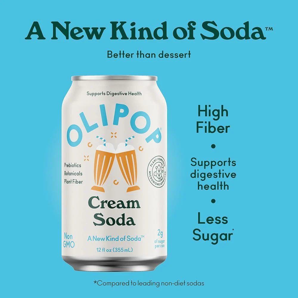 Prebiotic Soda, Cream Soda (4 Pack) - Image 3