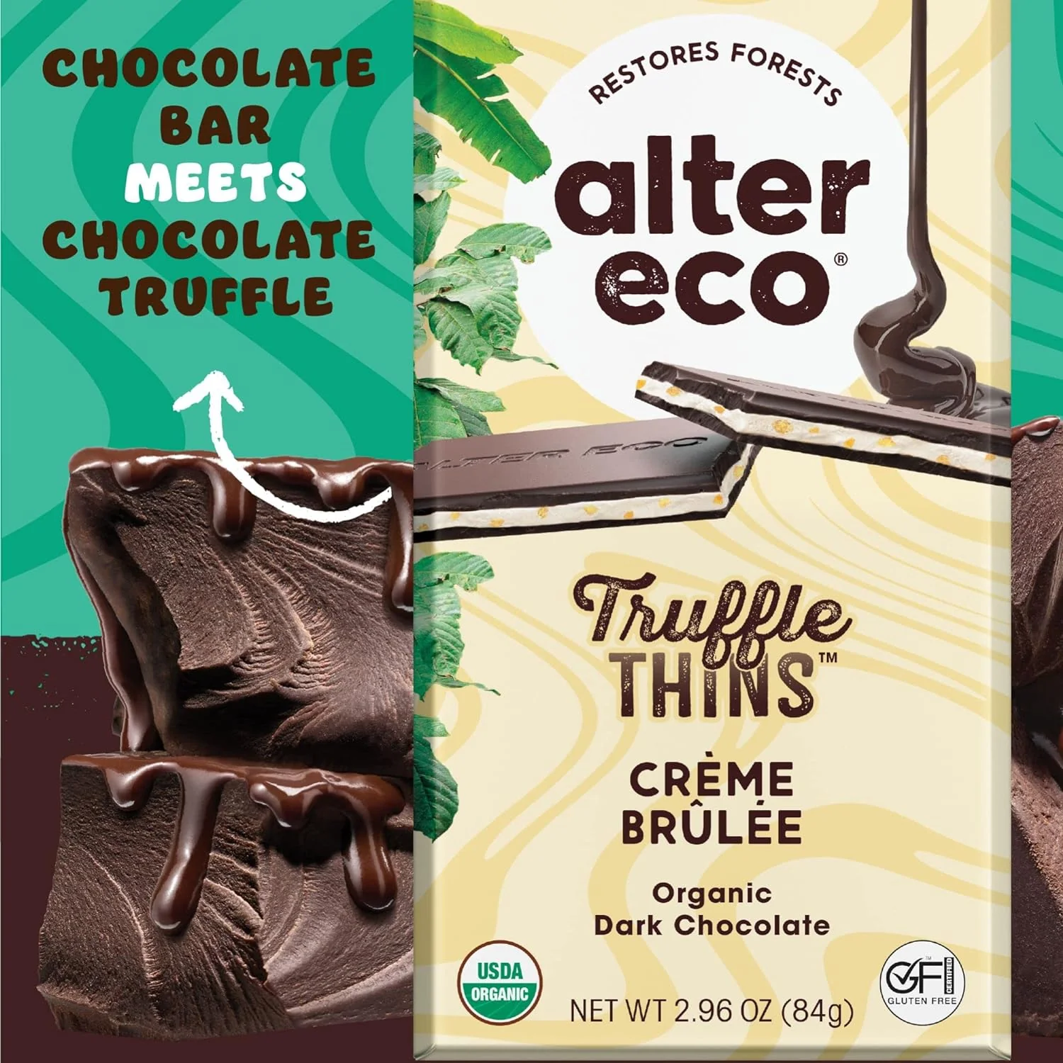Creme Brulee Truffle Thins Dark Chocolate Bar - Image 3