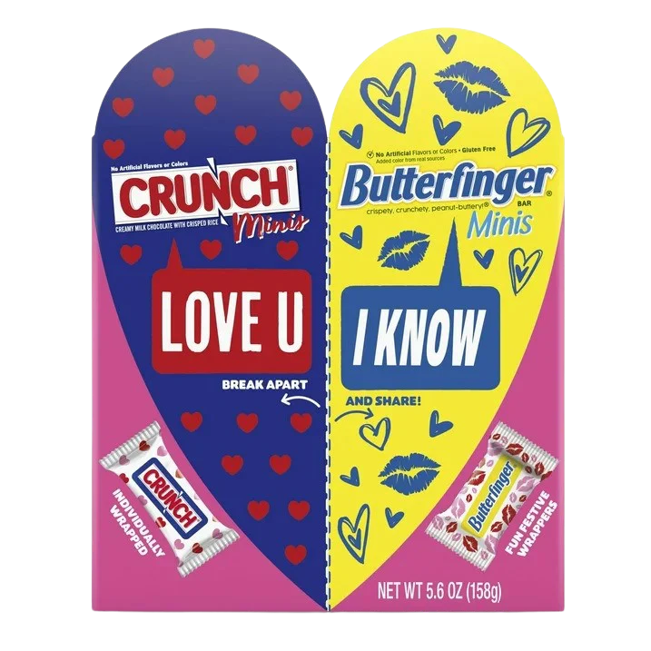 Crunch & Butterfinger Minis - Shareable Valentine's Chocolate Heart Box