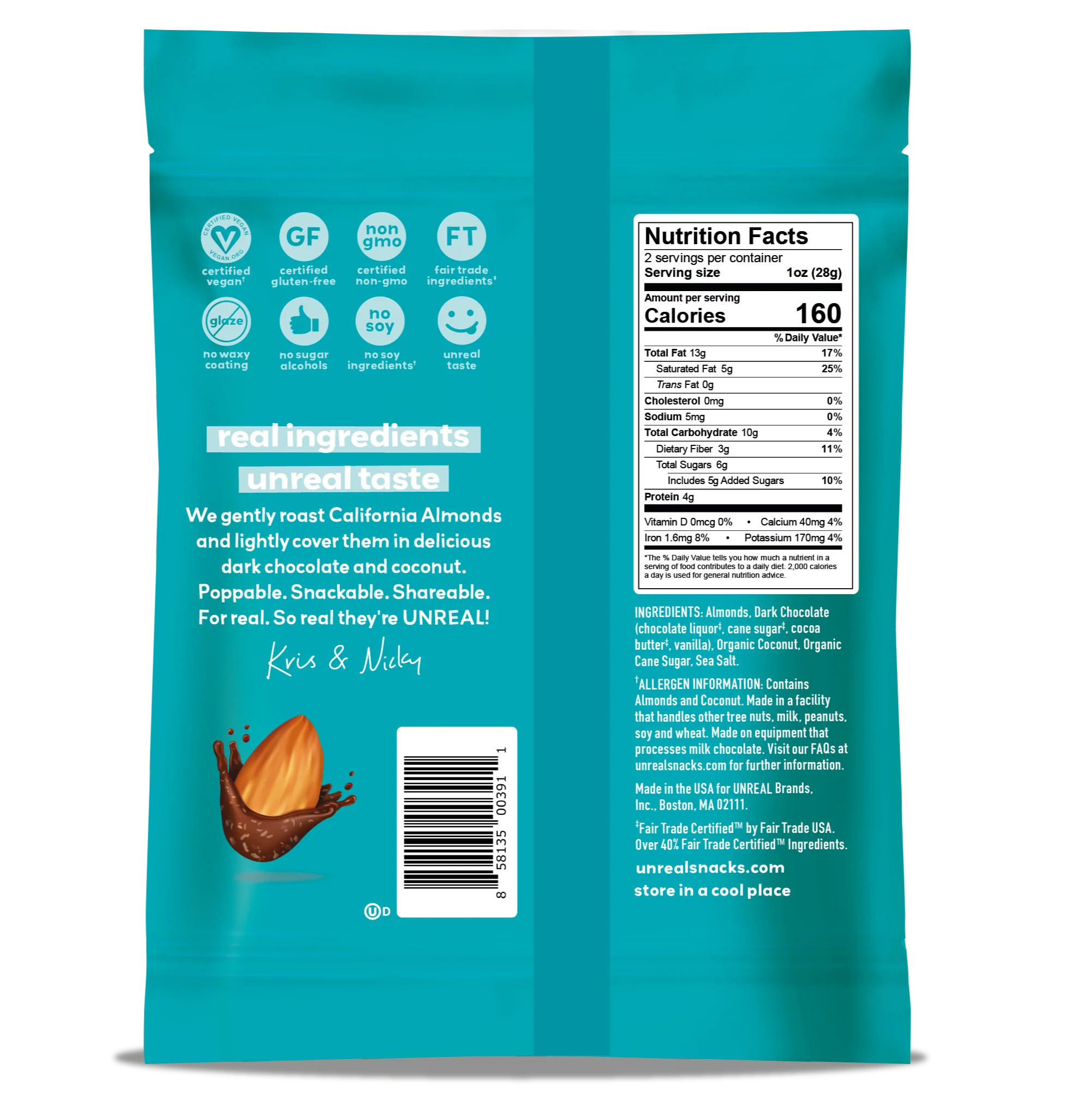 Dark Chocolate Coconut Almonds (9 Pack) - Image 2