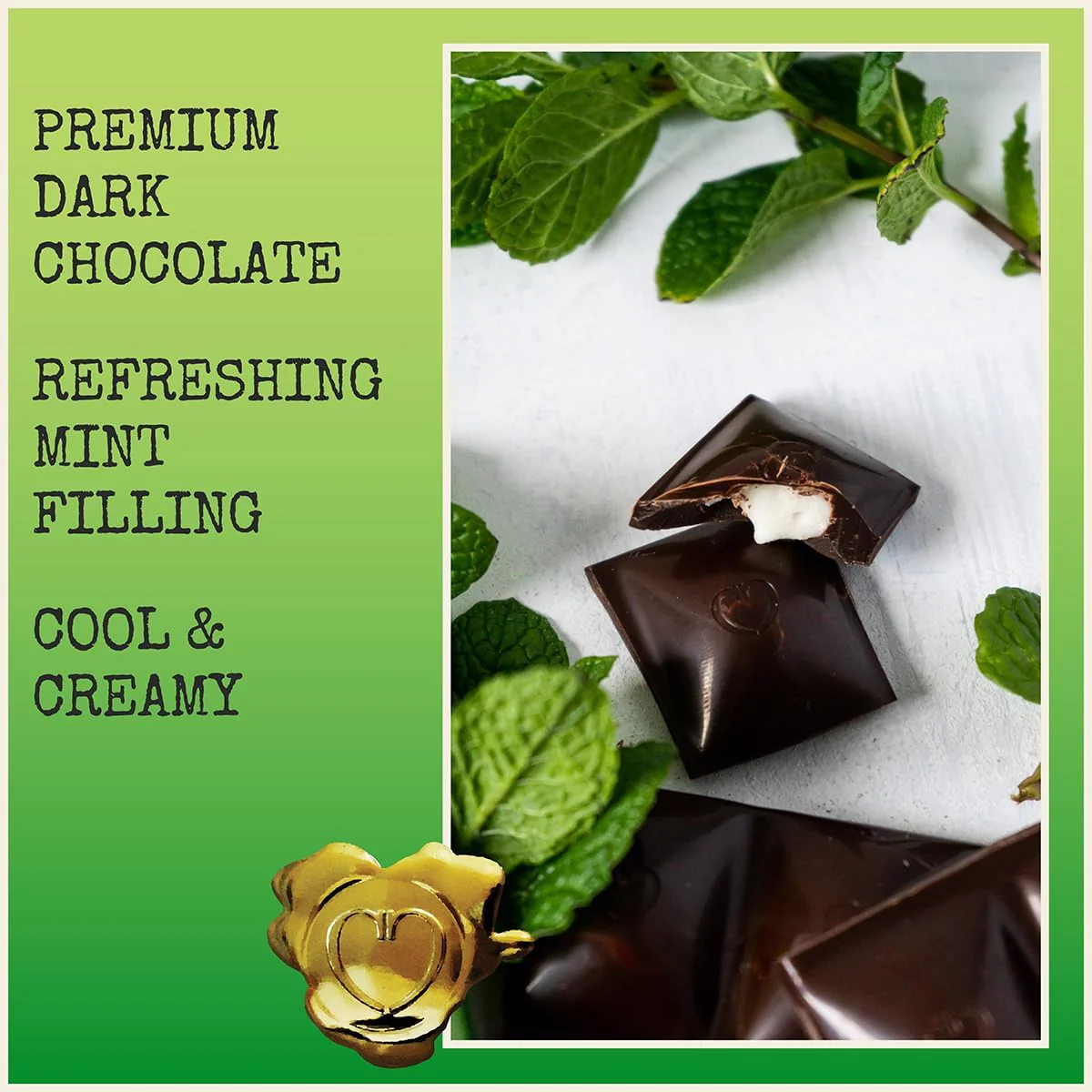 Dark Chocolate Mint Creme Filled Bar - Image 2