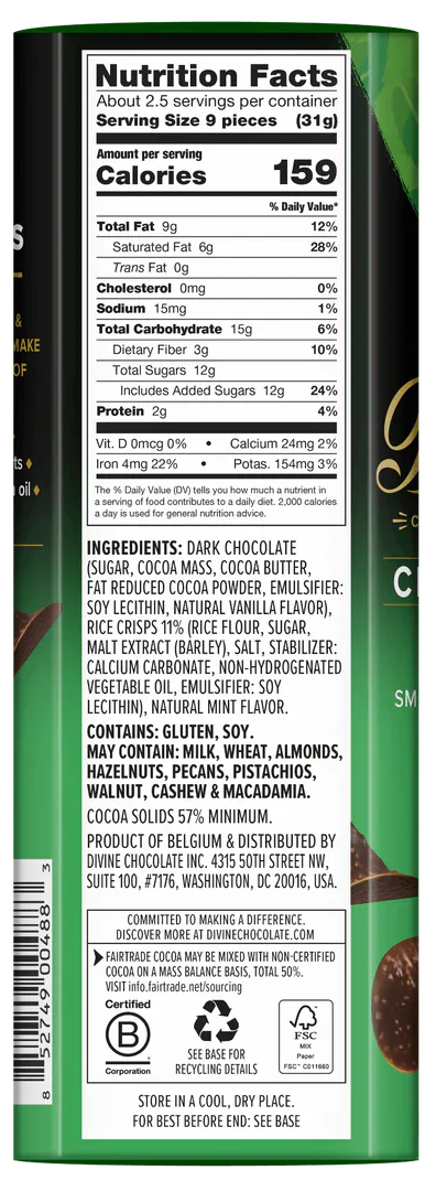 Dark Chocolate Mint Thins - Image 3