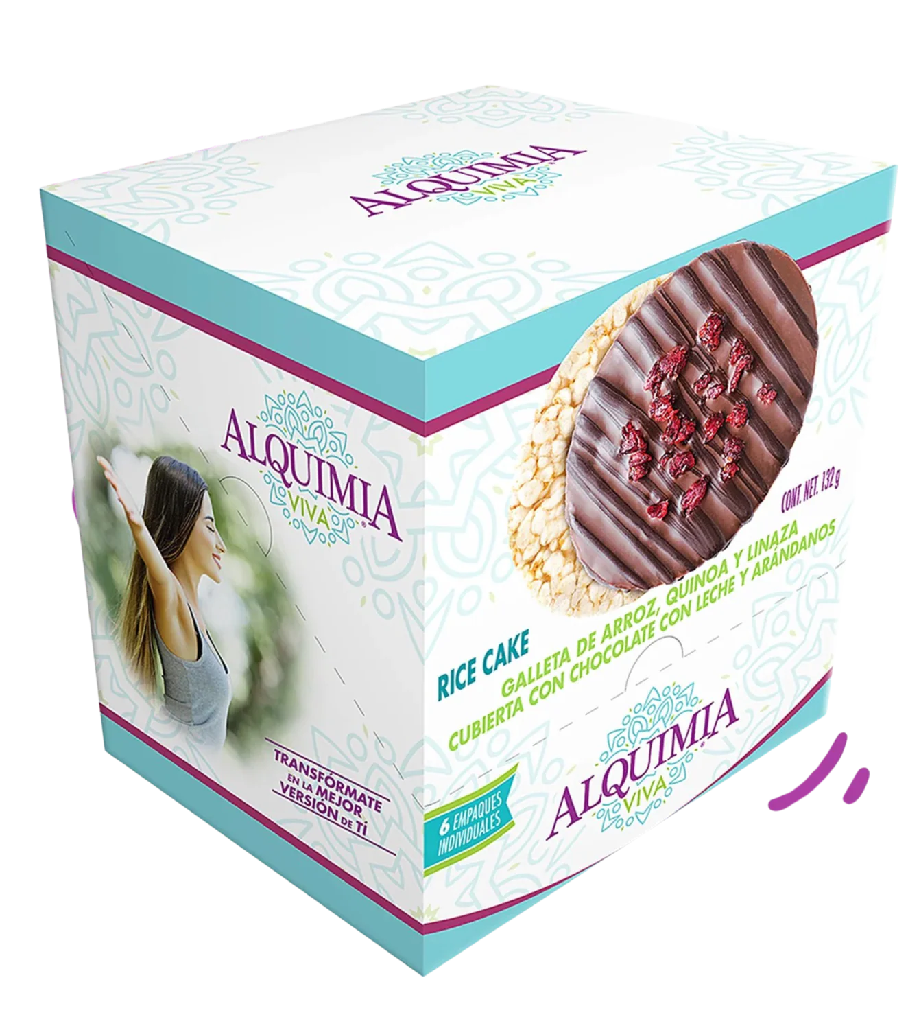 Dark Chocolate Covered Rice Cakes, Quinoa, Flaxseed & Pecan (6 CT)