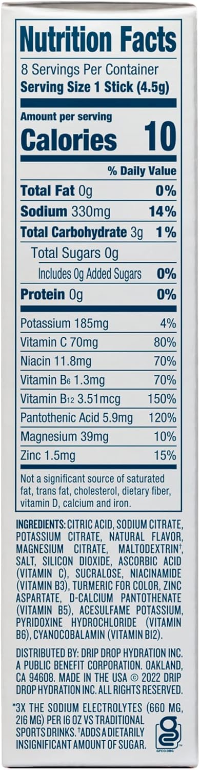 Dehydration Relief Fast Electrolyte Drink Mix Lemon Lime - Zero Sugar - Image 3