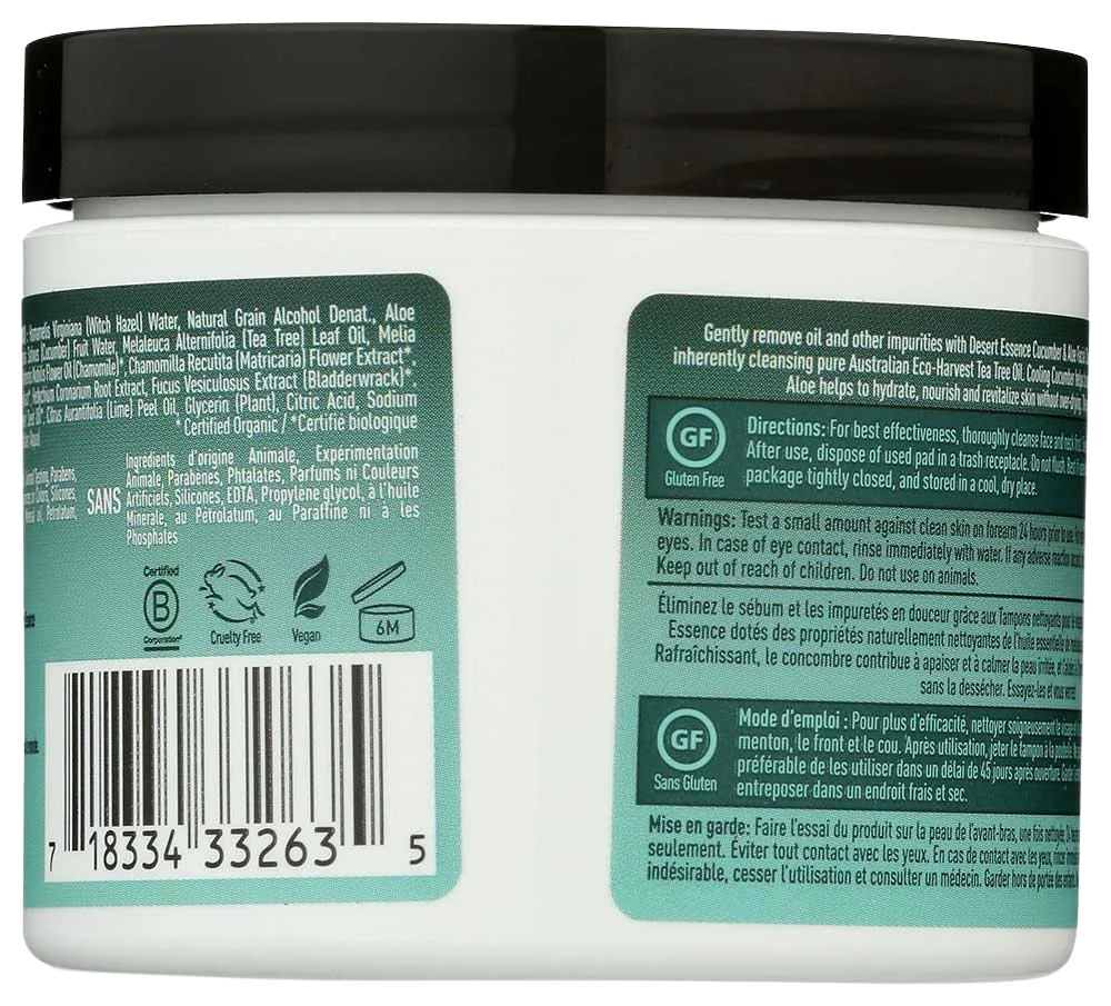 Cucumber & Aloe Facial Cleansing Pads - Image 2