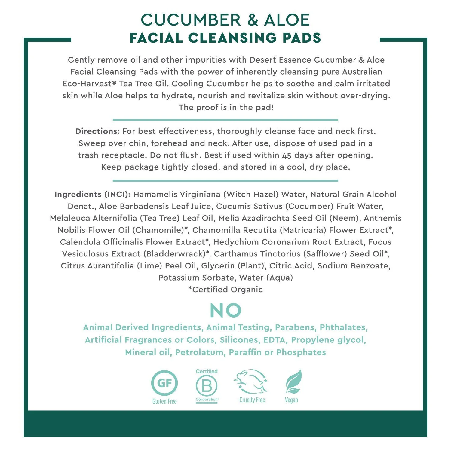 Cucumber & Aloe Facial Cleansing Pads - Image 5